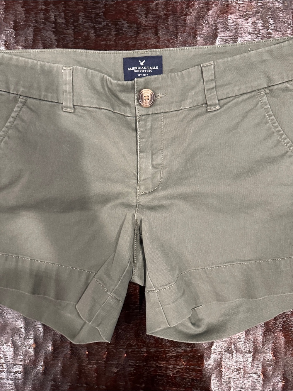 American Eagle Outfitters Olive Green Women's Chino Shorts